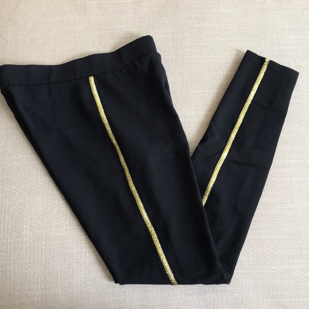 JustFab Gold Stripe Leggings
